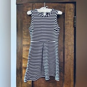 Madewell Size Medium summer knit dress, black and white stripe.